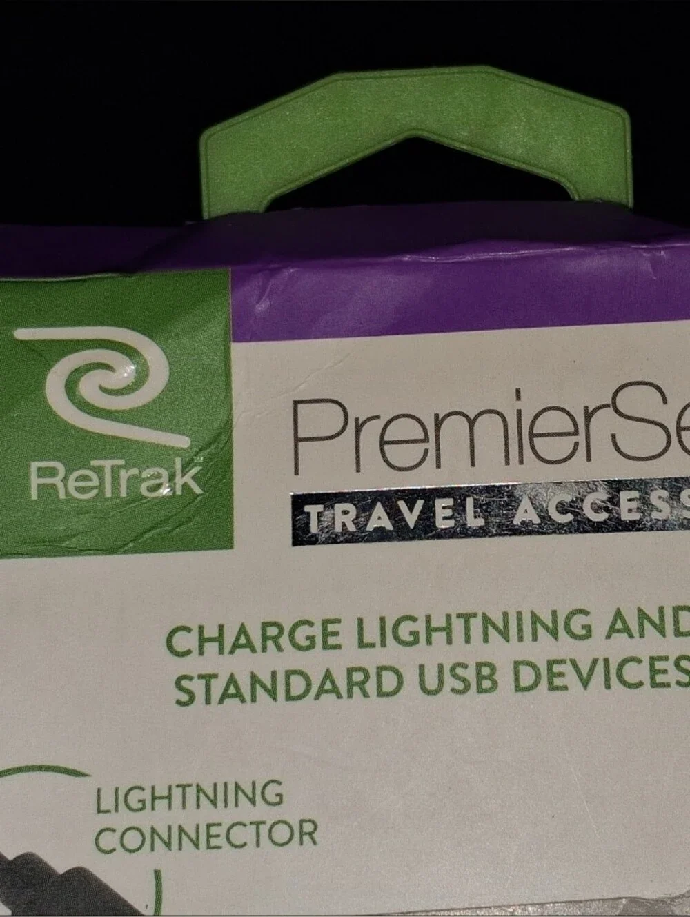 ReTrak Premier Retractable Lightning Car Charger with Extra USB Port - NIB